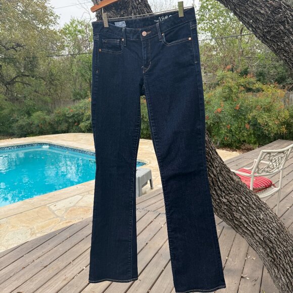 Gap 1969 perfect boot cut 28L Curvy dark blue wash jeans - Picture 1 of 4